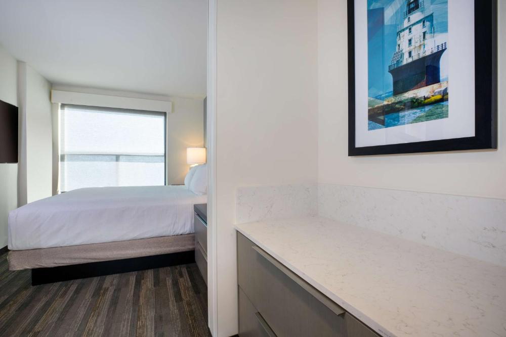 One-Bedroom King Suite with Sofa Bed and Kitchen interior